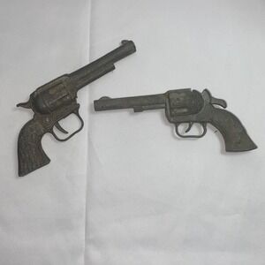 TWO Vintage 50s TOY Cap Guns Hubley single shot TX and Kusan INC Nash, TN